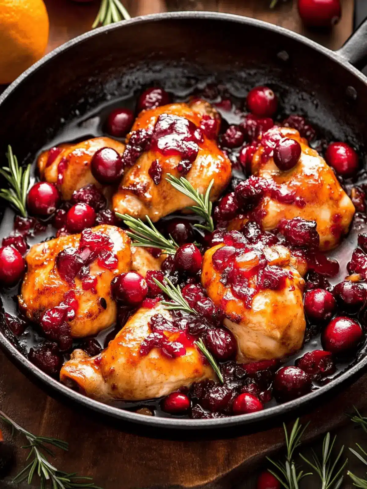 Skillet Cranberry Orange Chicken