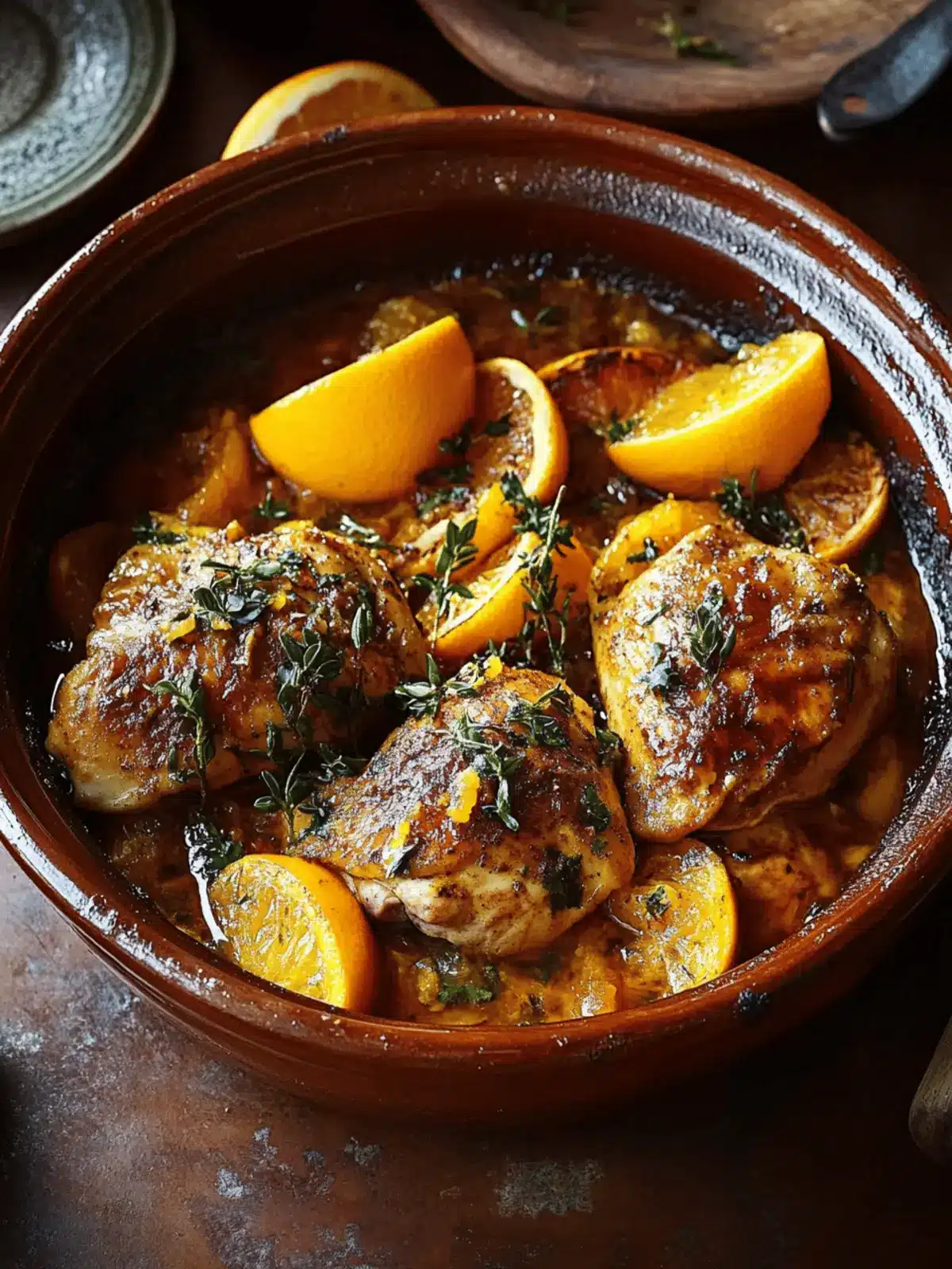 Moroccan Chicken and Orange Tagine