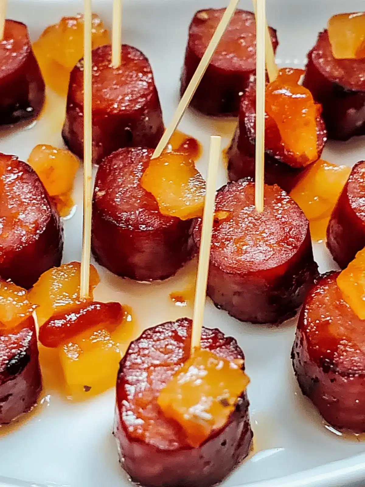 Savory Kielbasa Bites with Sweet Pineapple Skewers 5 Kielbasa Bites