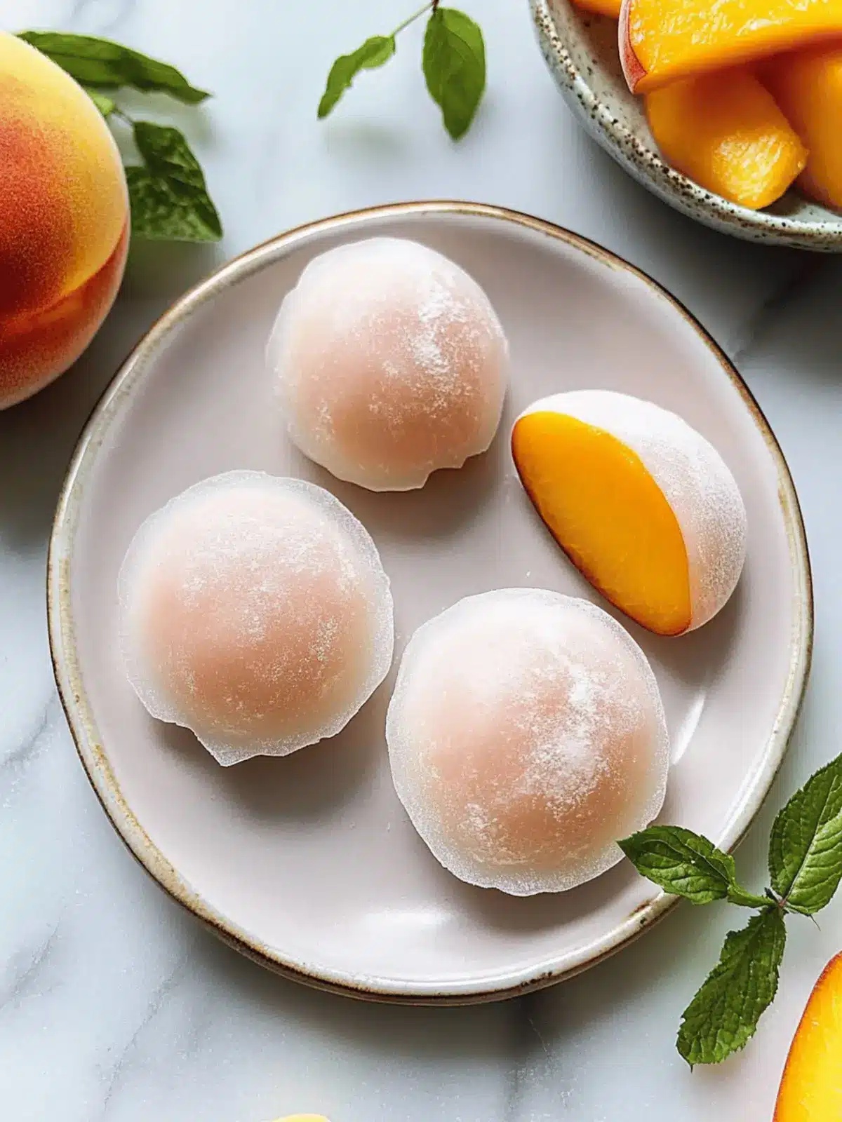 Whole Peach Mochi