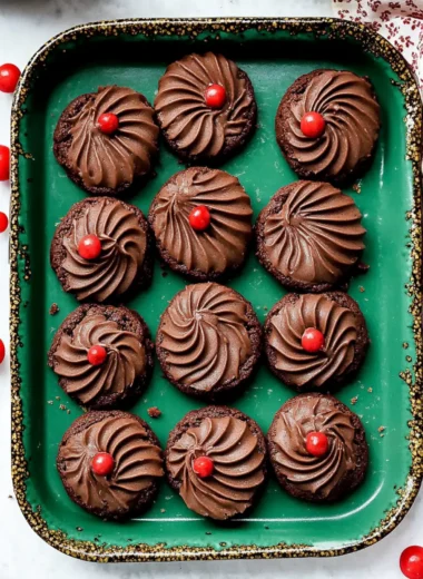 Piped Chocolate Butter Cookies