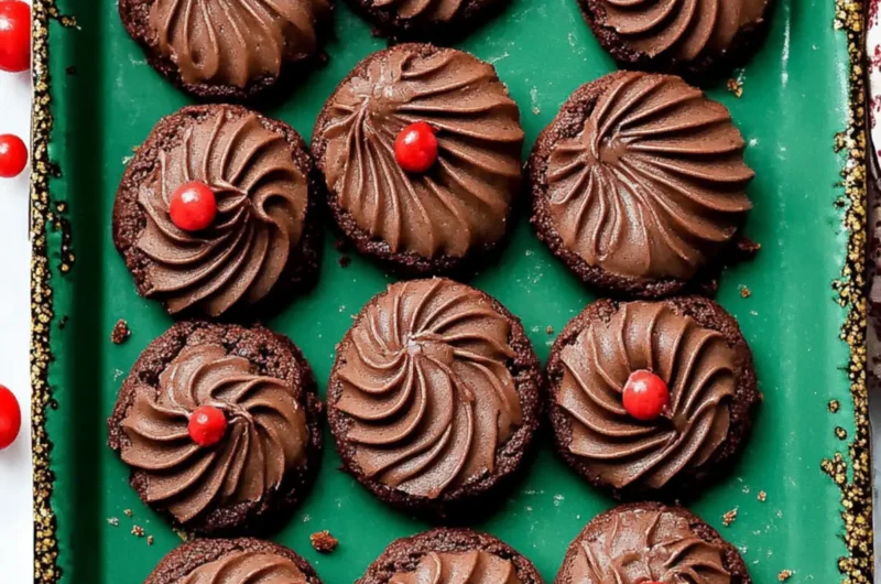 Piped Chocolate Butter Cookies