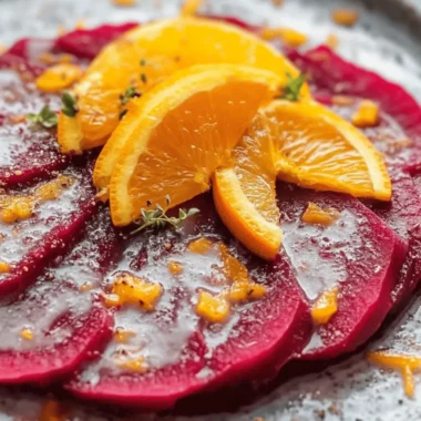 Beet Carpaccio with Orange Vinaigrette