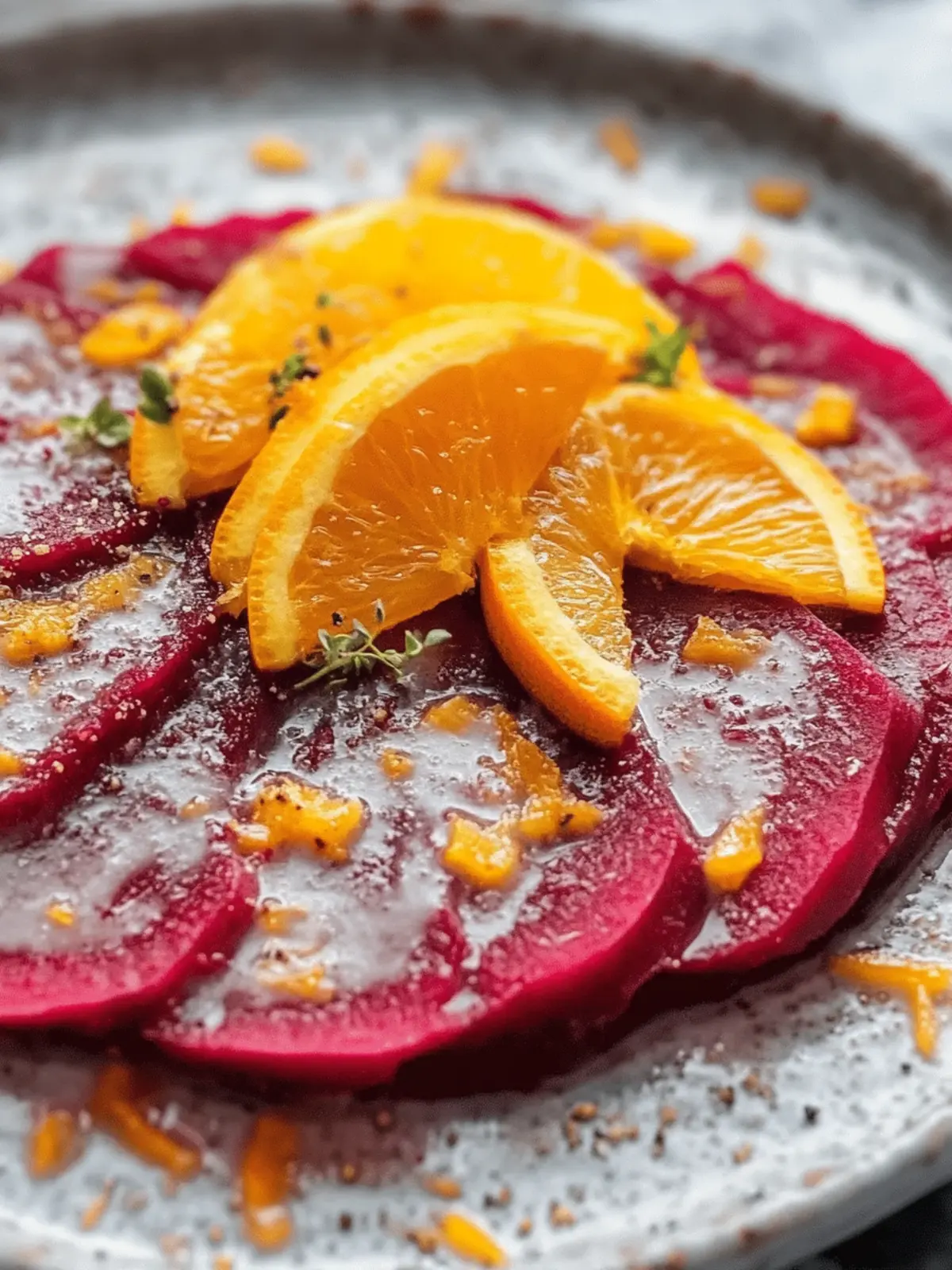 Beet Carpaccio with Orange Vinaigrette