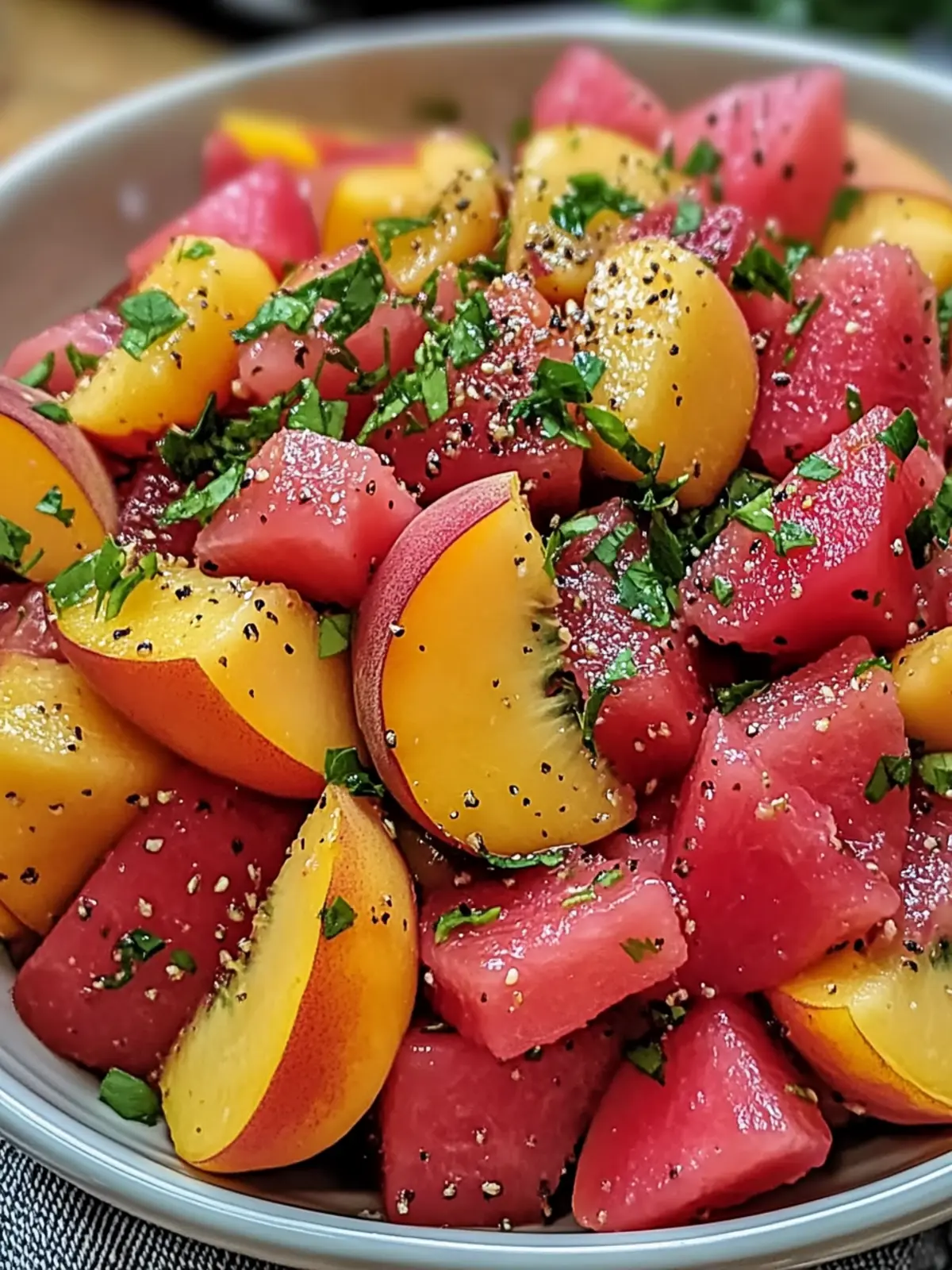 Peach Watermelon Salad