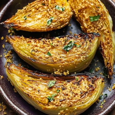 Miso Butter Roasted Cabbage Wedges
