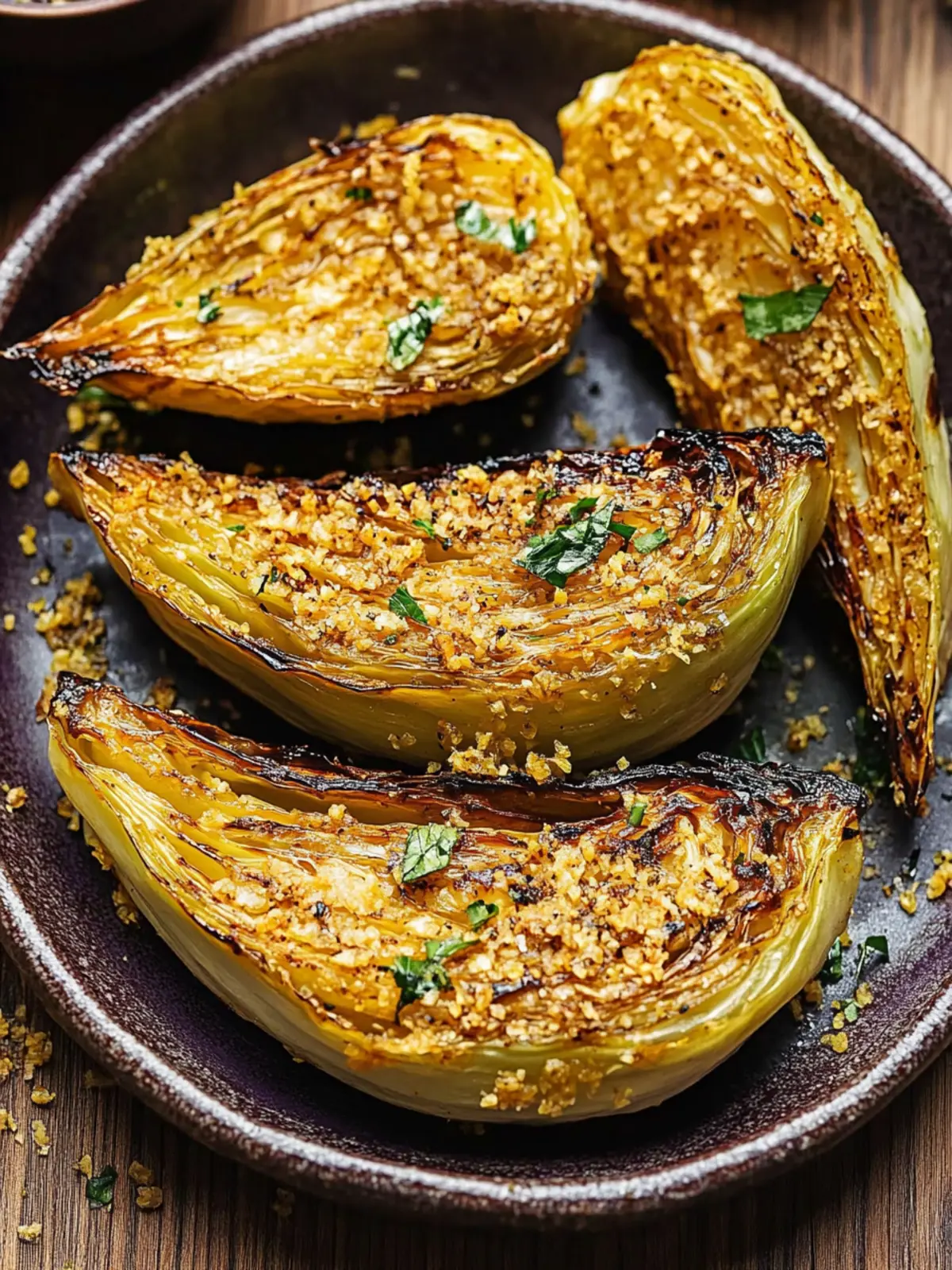Miso Butter Roasted Cabbage Wedges