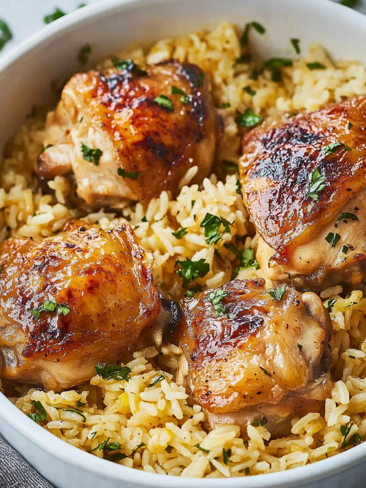 Chicken Thighs and Rice