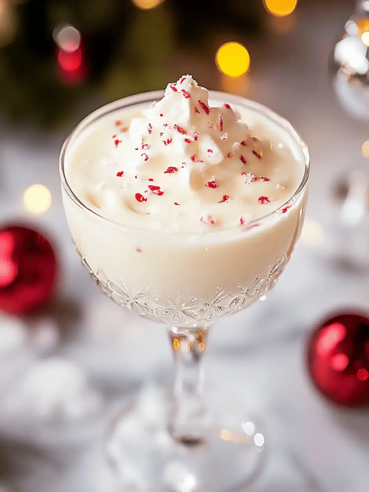 Snowflake Peppermint Cocktail