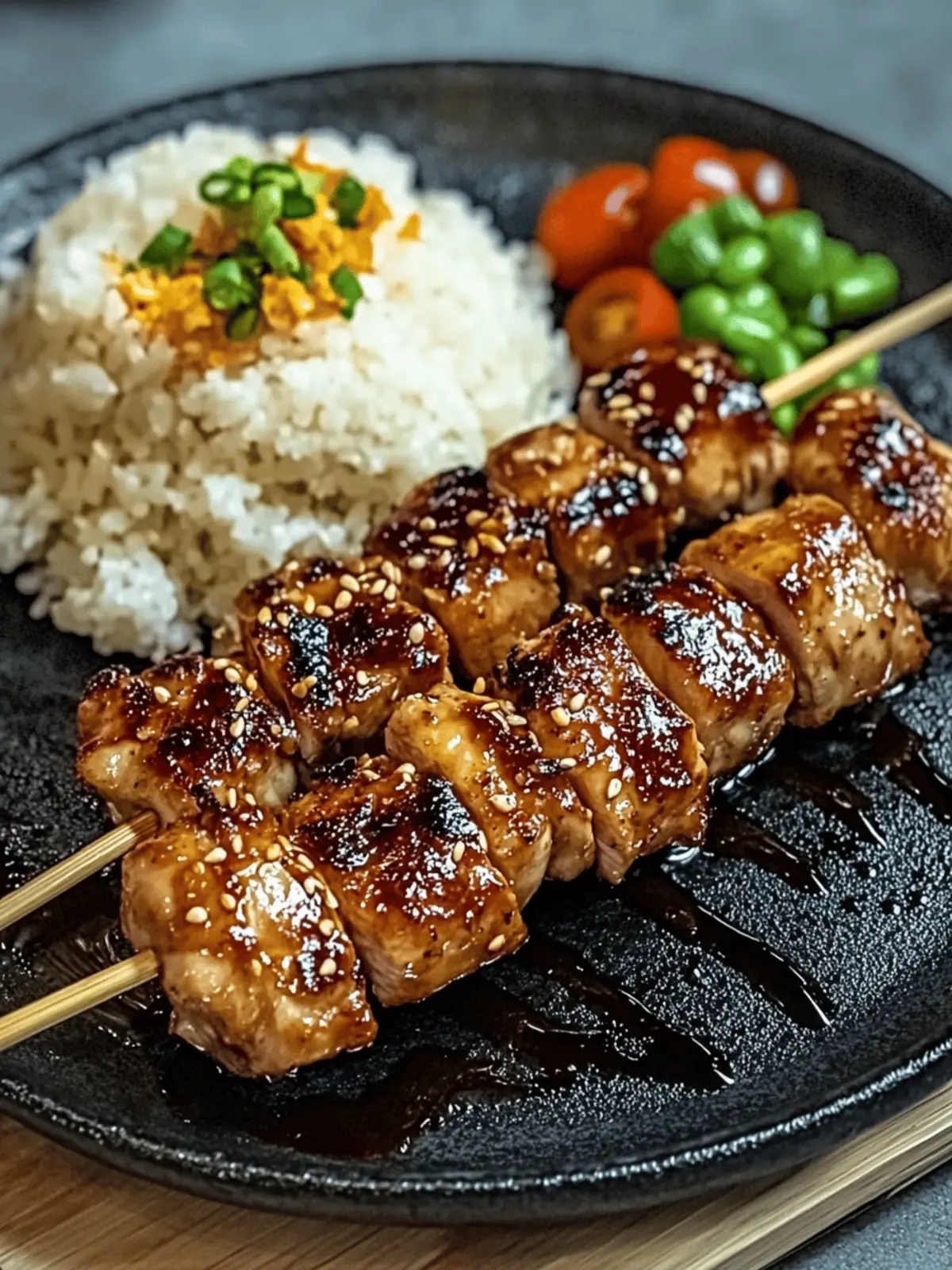 Tender Chicken Yakitori with Sweet-Savory Tare Sauce Delight 3 Chicken Yakitori