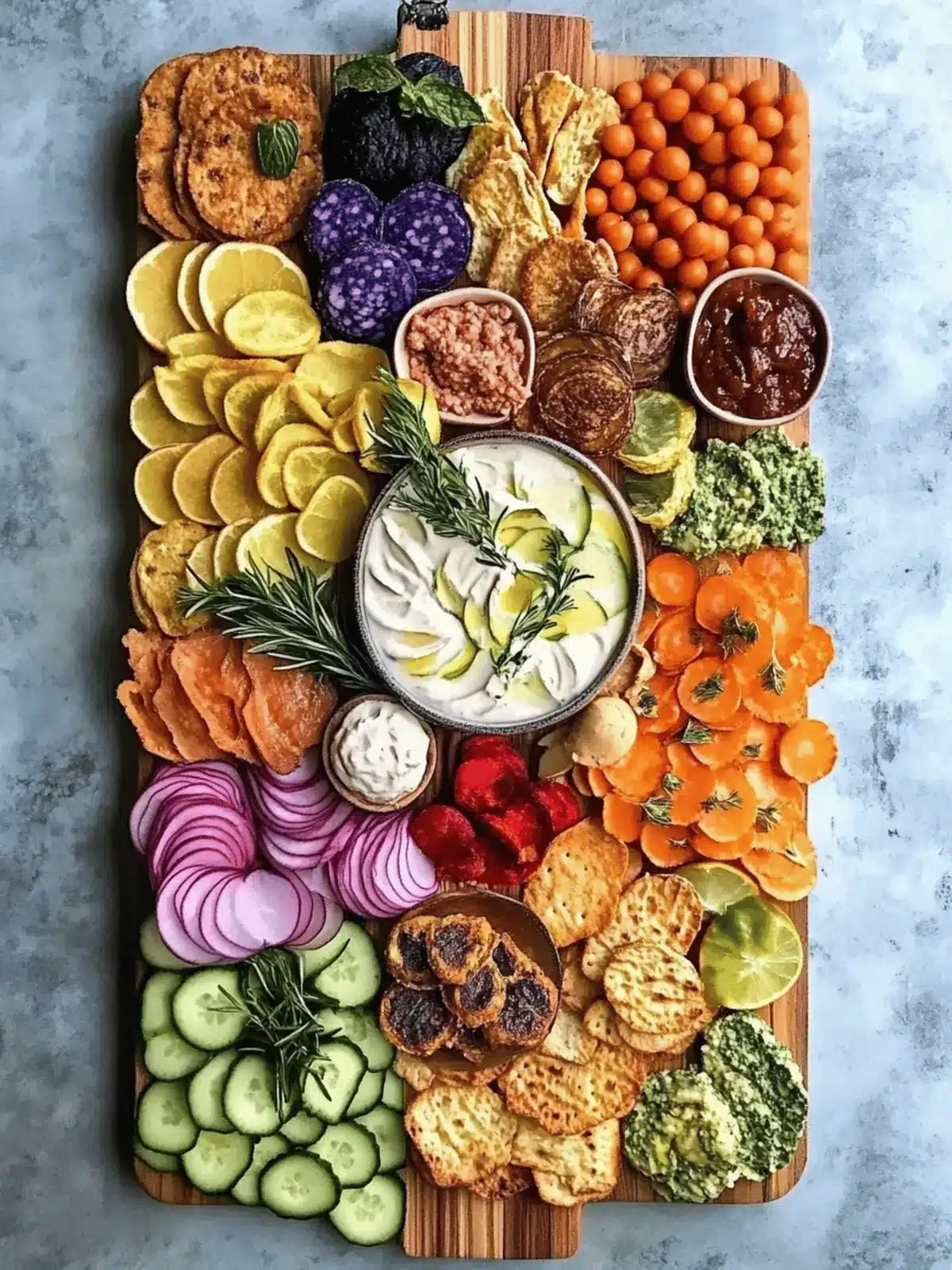 Latke Toppings Board