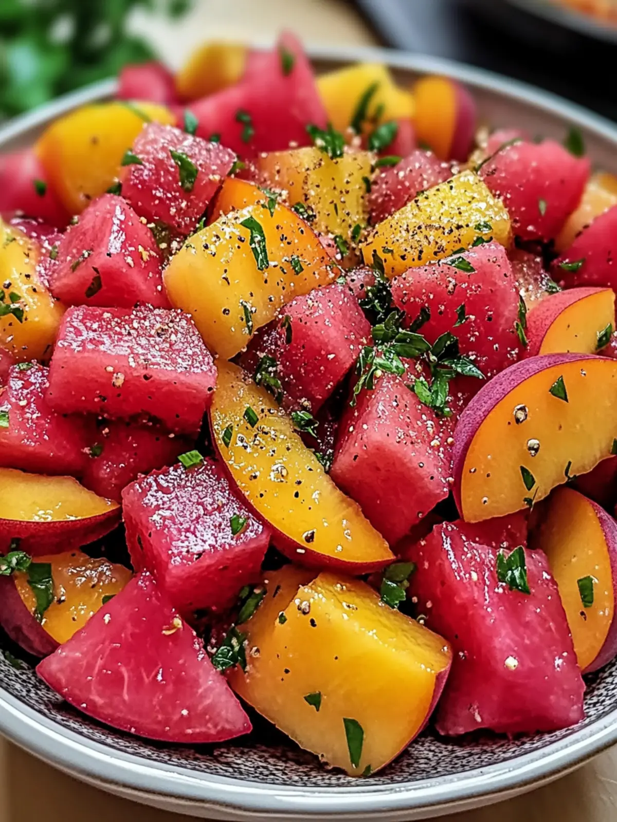 Peach Watermelon Salad