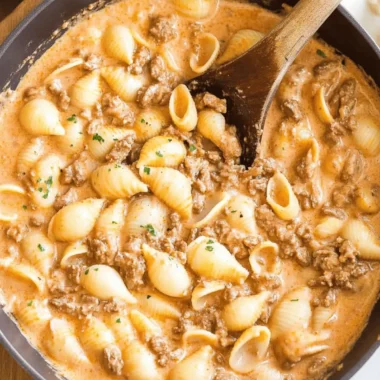 Creamy Beef and Shells