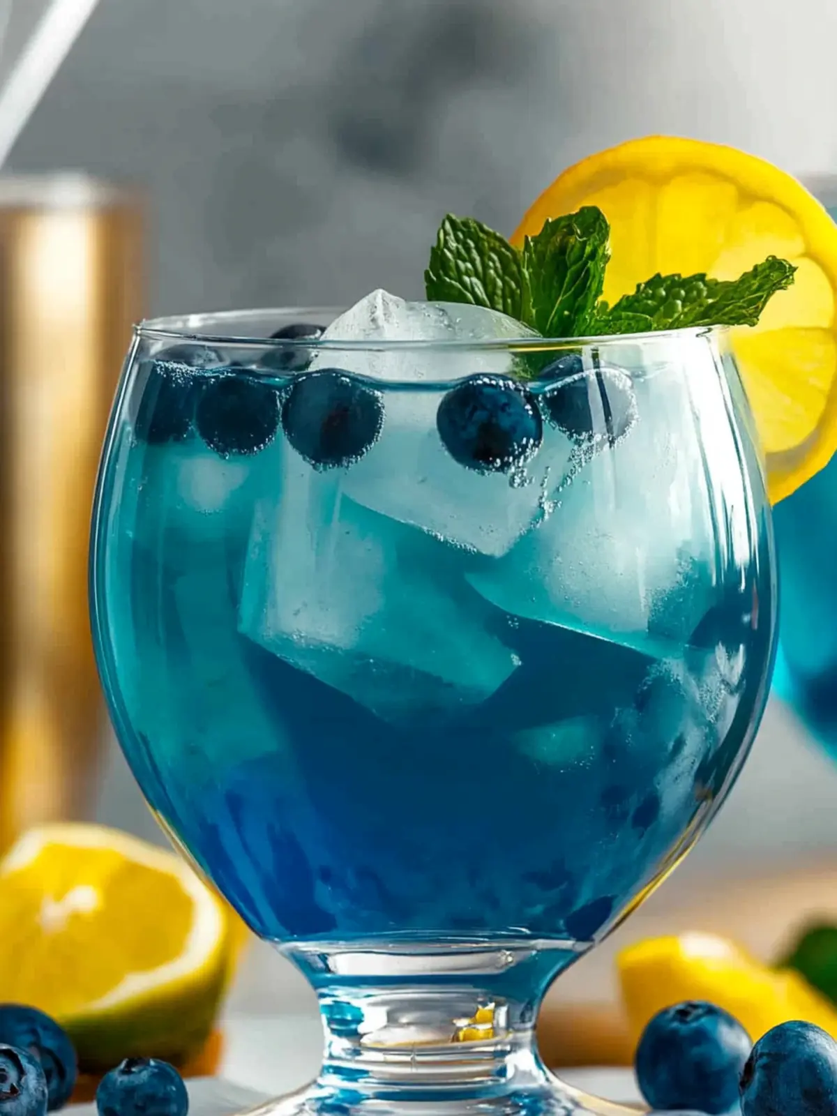 Winter Sapphire Punch Cocktail