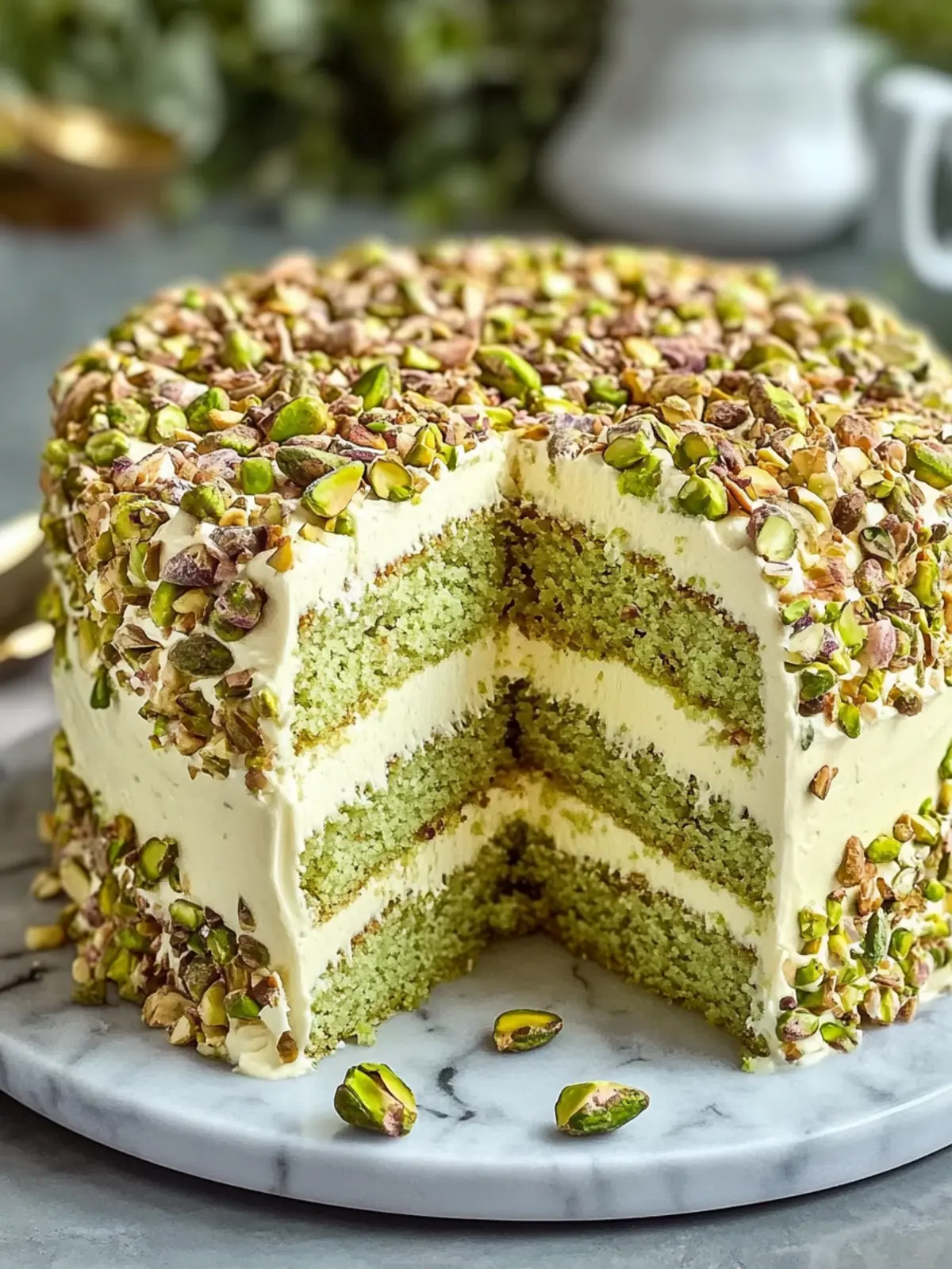 Irresistible Pistachio Mascarpone Layer Cake You'll Love 3 Pistachio Mascarpone Layer Cake