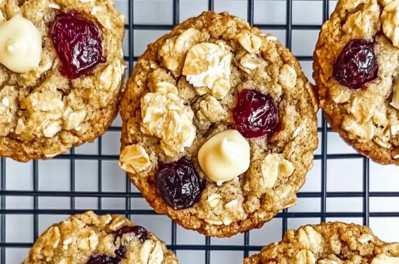 White Chocolate Cranberry Oatmeal Cookies