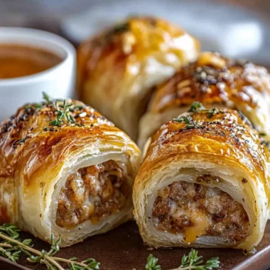 French Onion Sausage Rolls