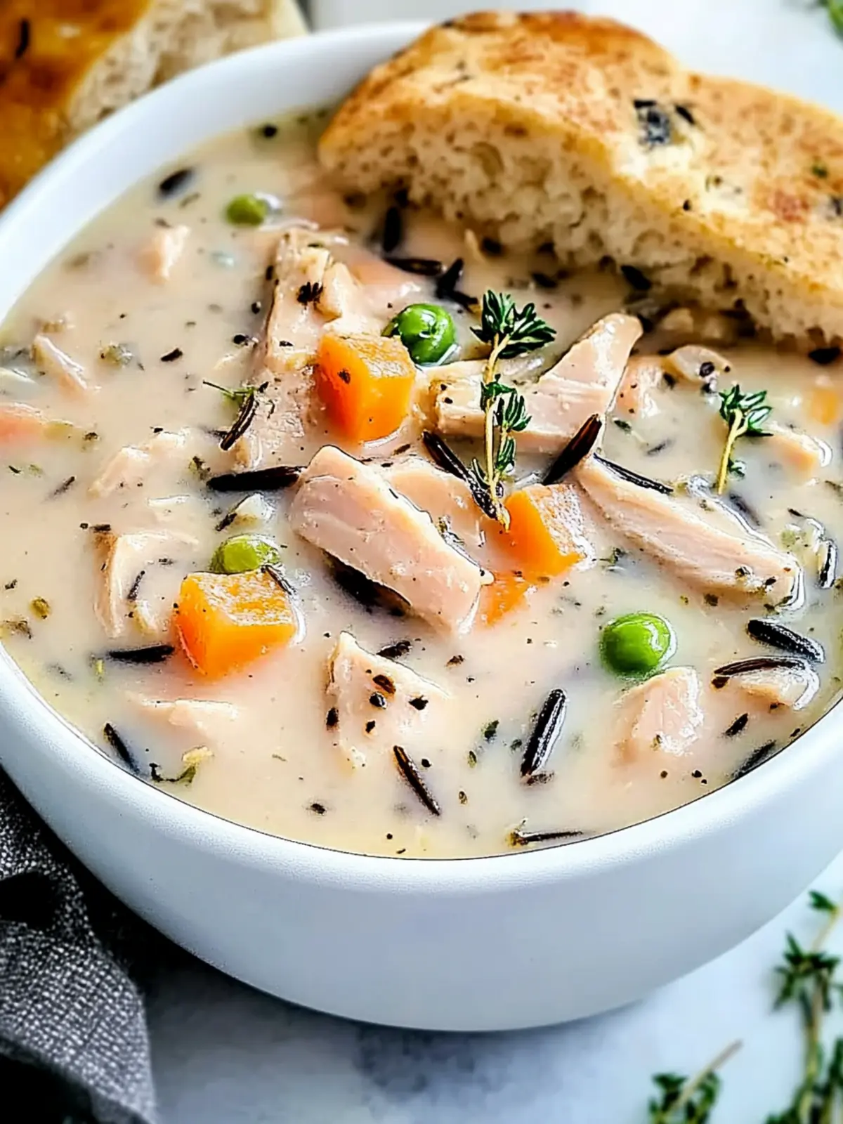Creamy Turkey and Wild Rice Soup