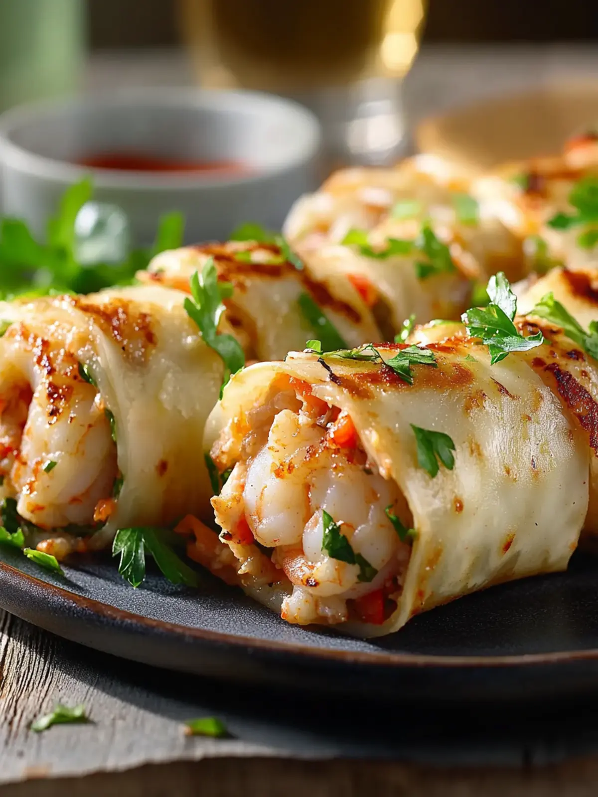 Shrimp-Crab Fajita Roll-Up Bombs