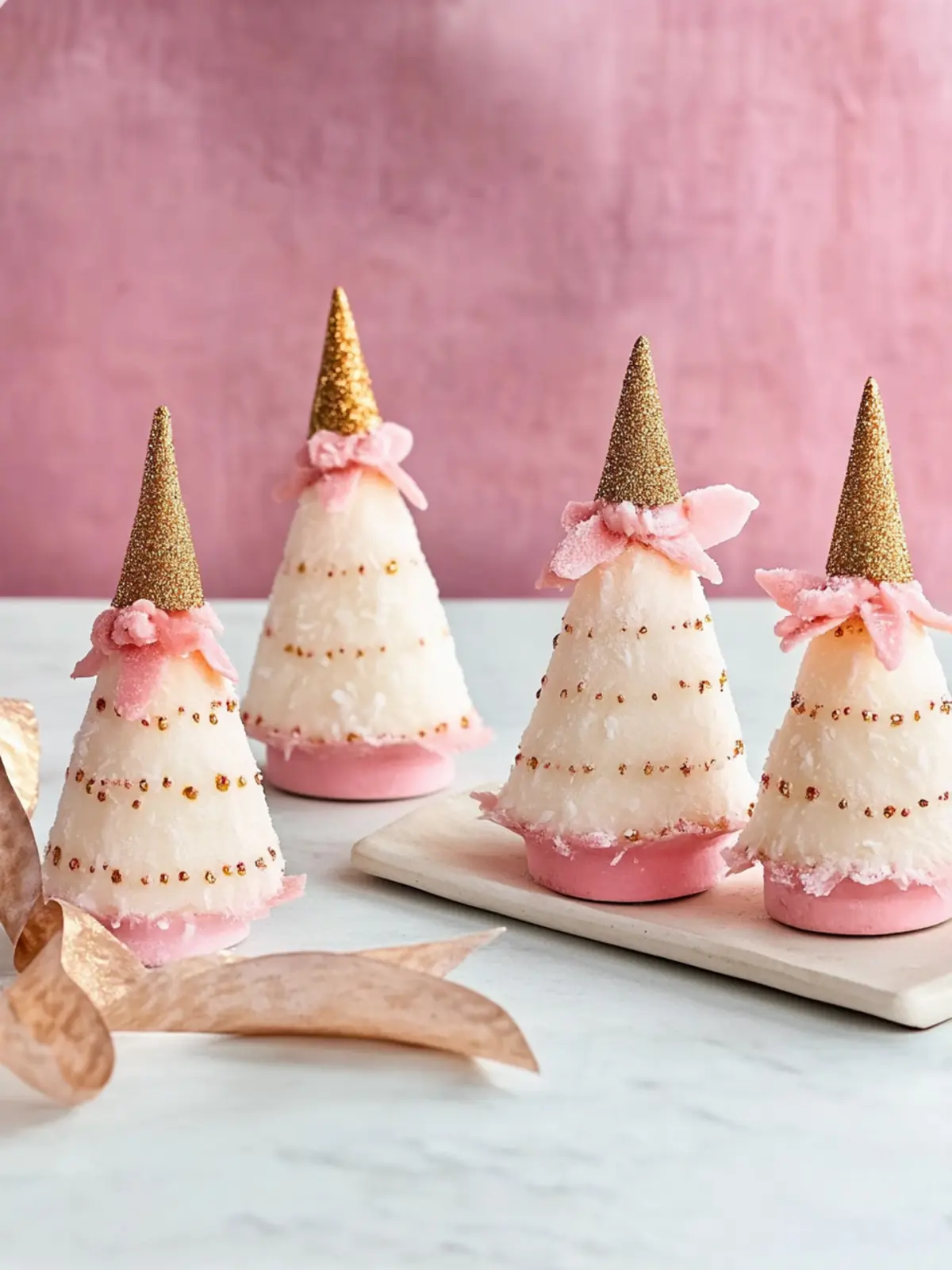 Coconut ice Christmas trees