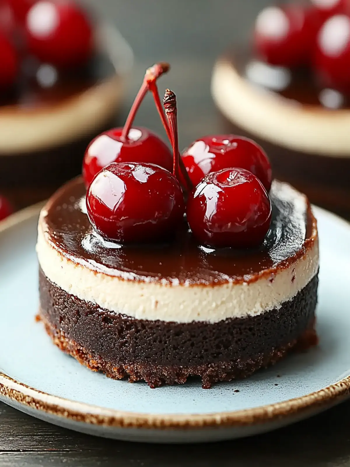 Decadent Mini Cherry Chocolate Cheesecake for Sweet Moments 3 Mini Cherry Chocolate Cheesecake