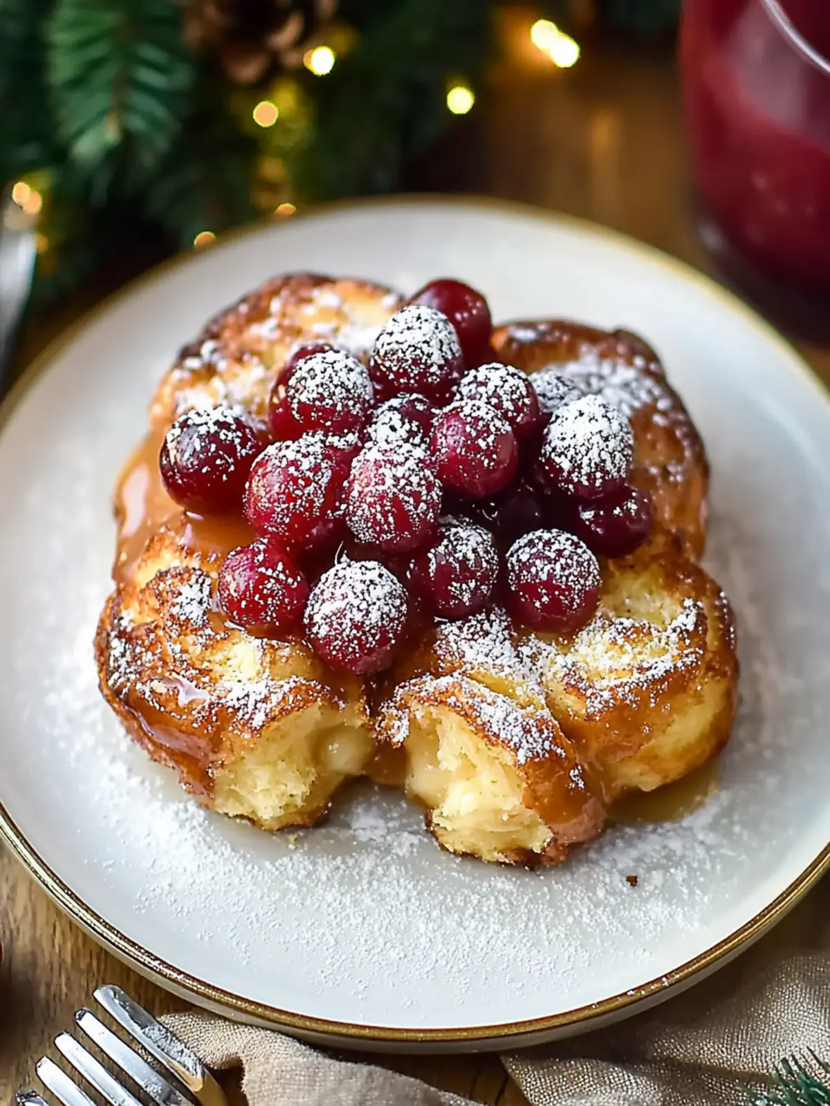 Eggnog Croissant French Toast Bake