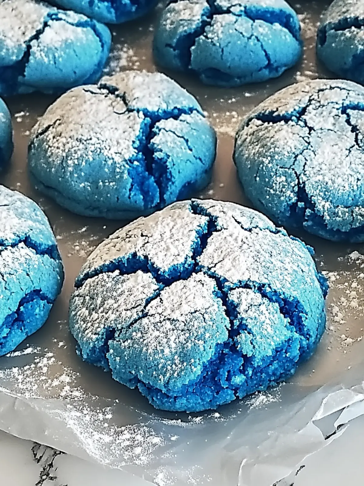 Blue Crinkle Cookies