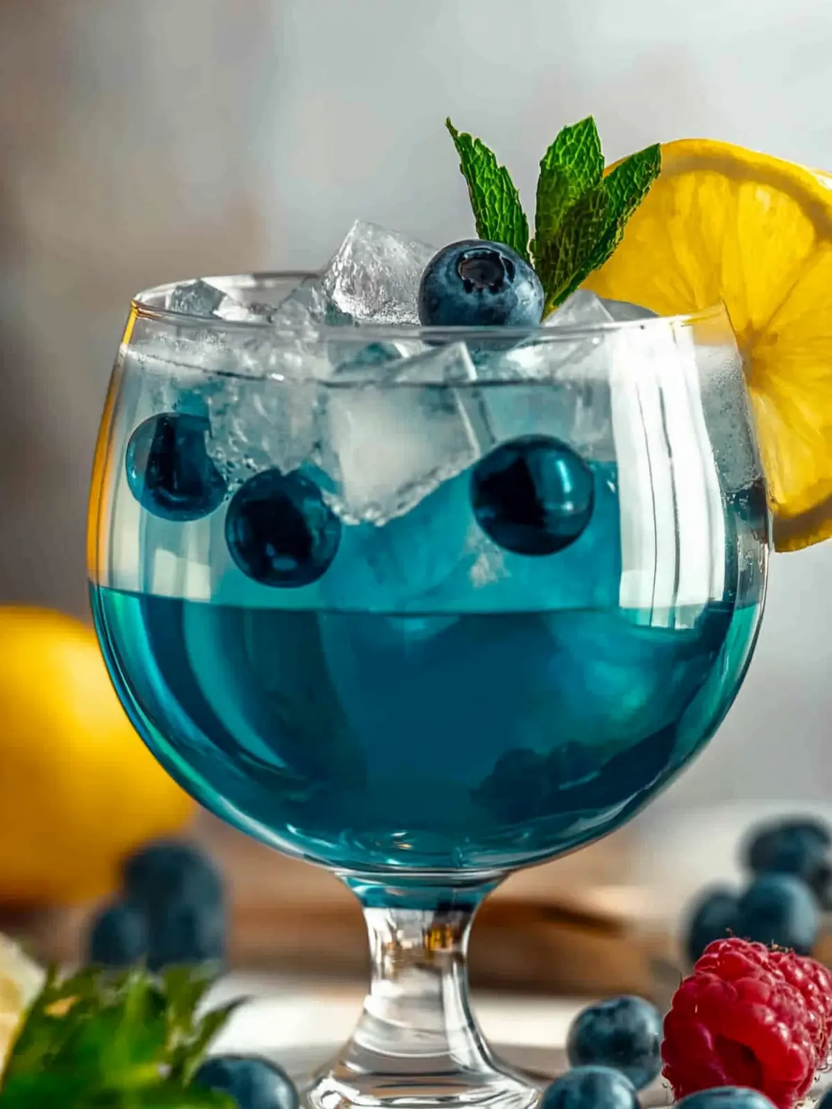 Winter Sapphire Punch Cocktail