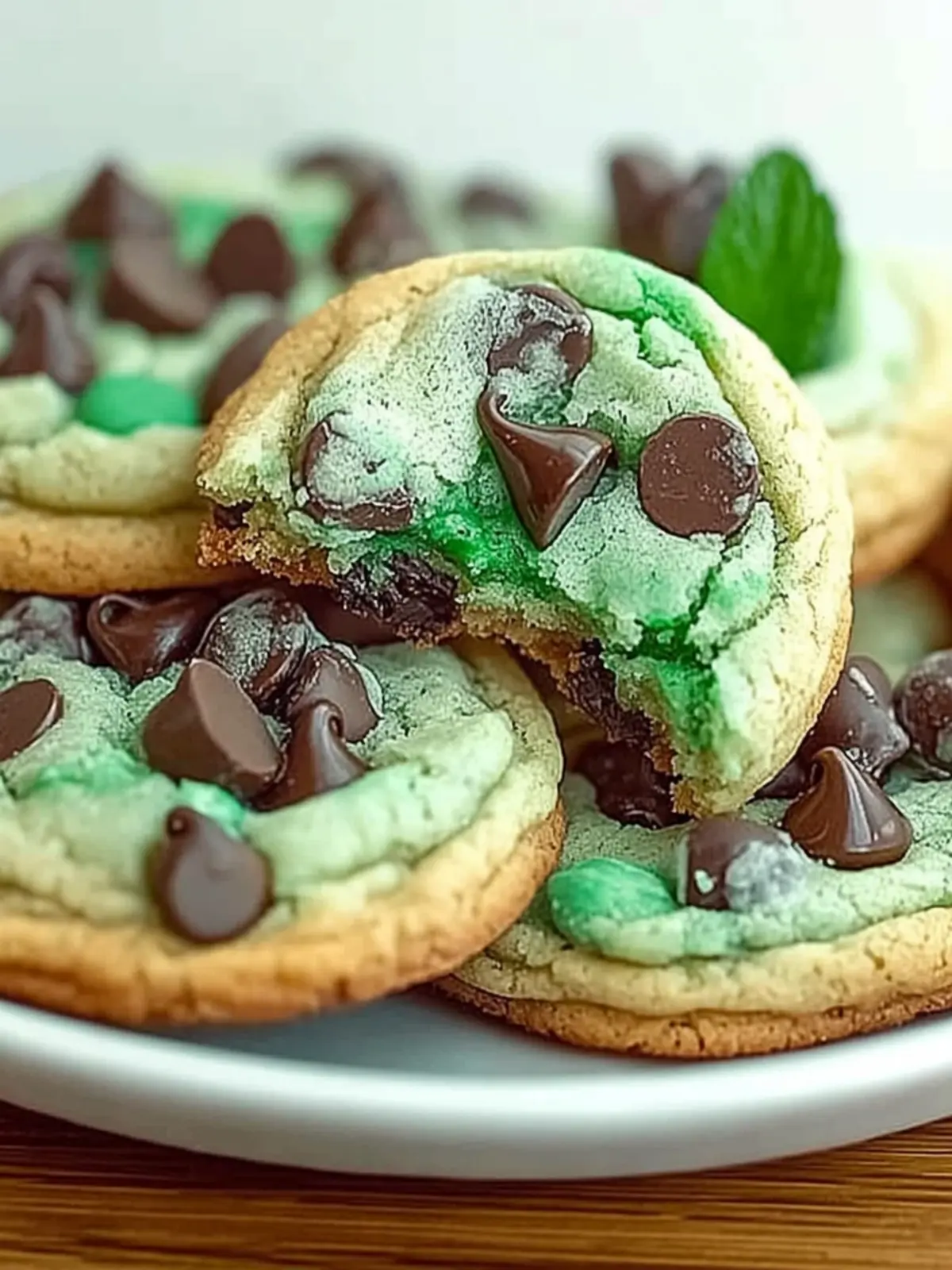 Mint Chocolate Chip Cookies