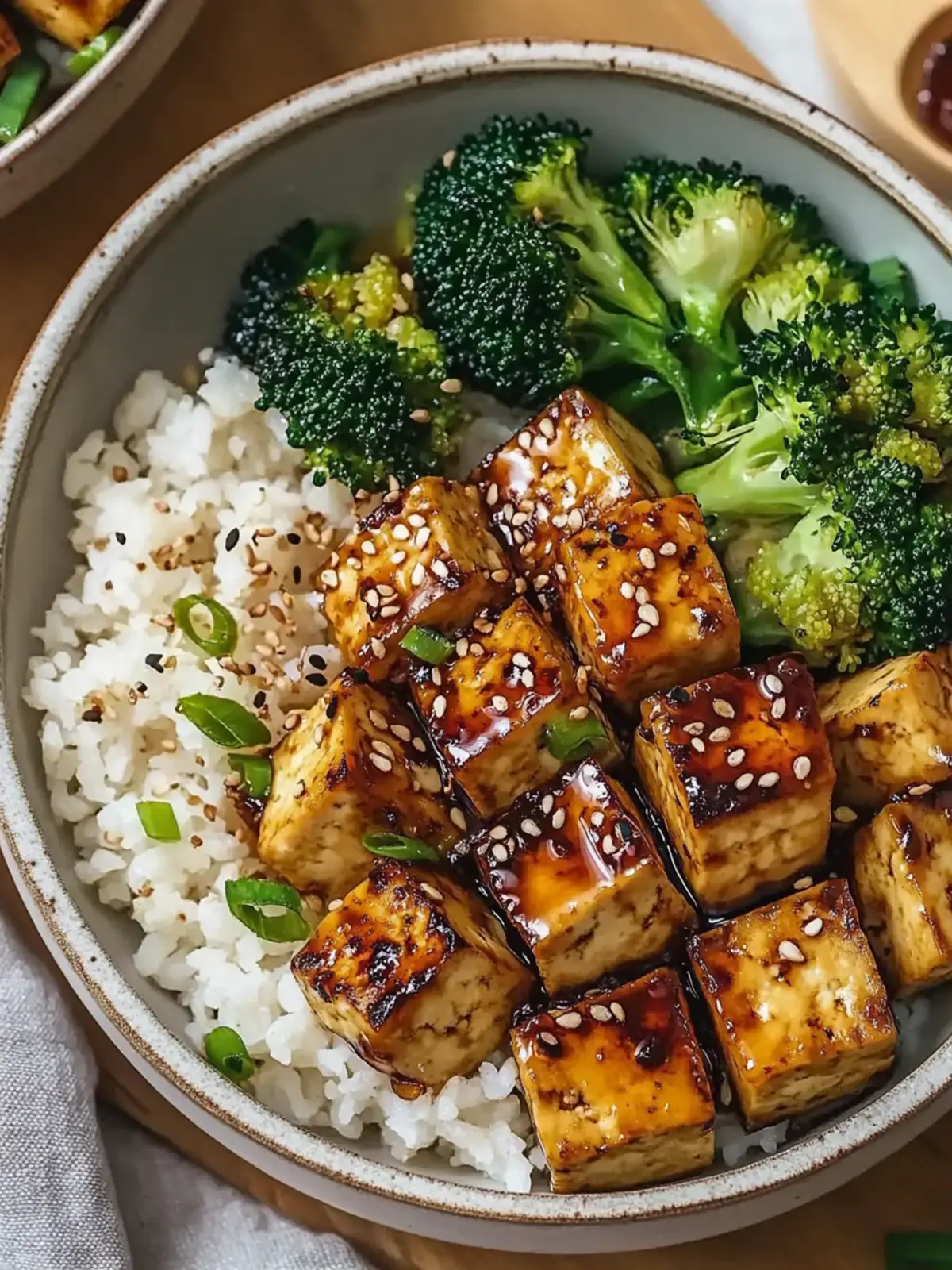 Ginger Honey Tofu Bowls