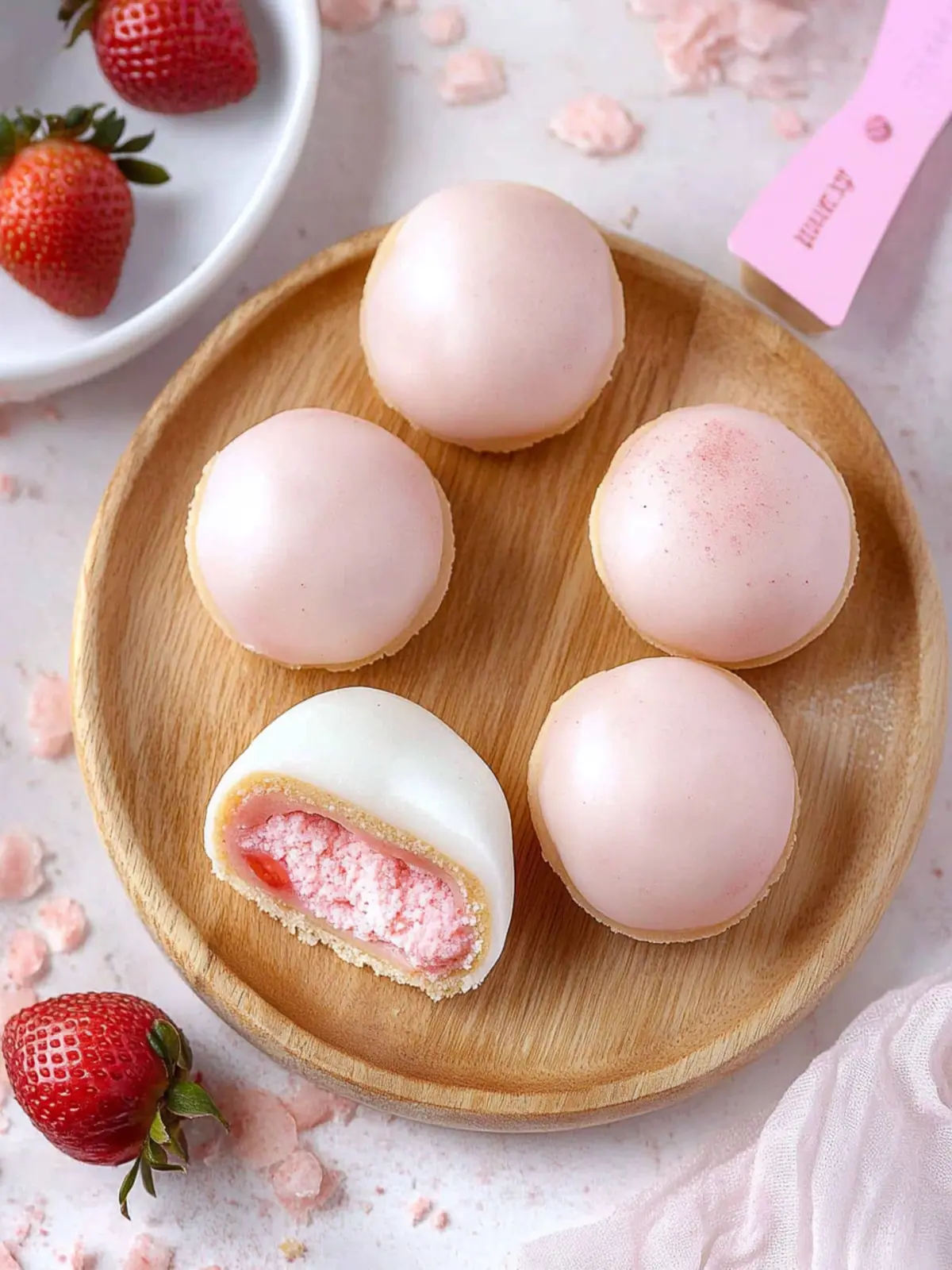 Strawberry Cheesecake Mochi