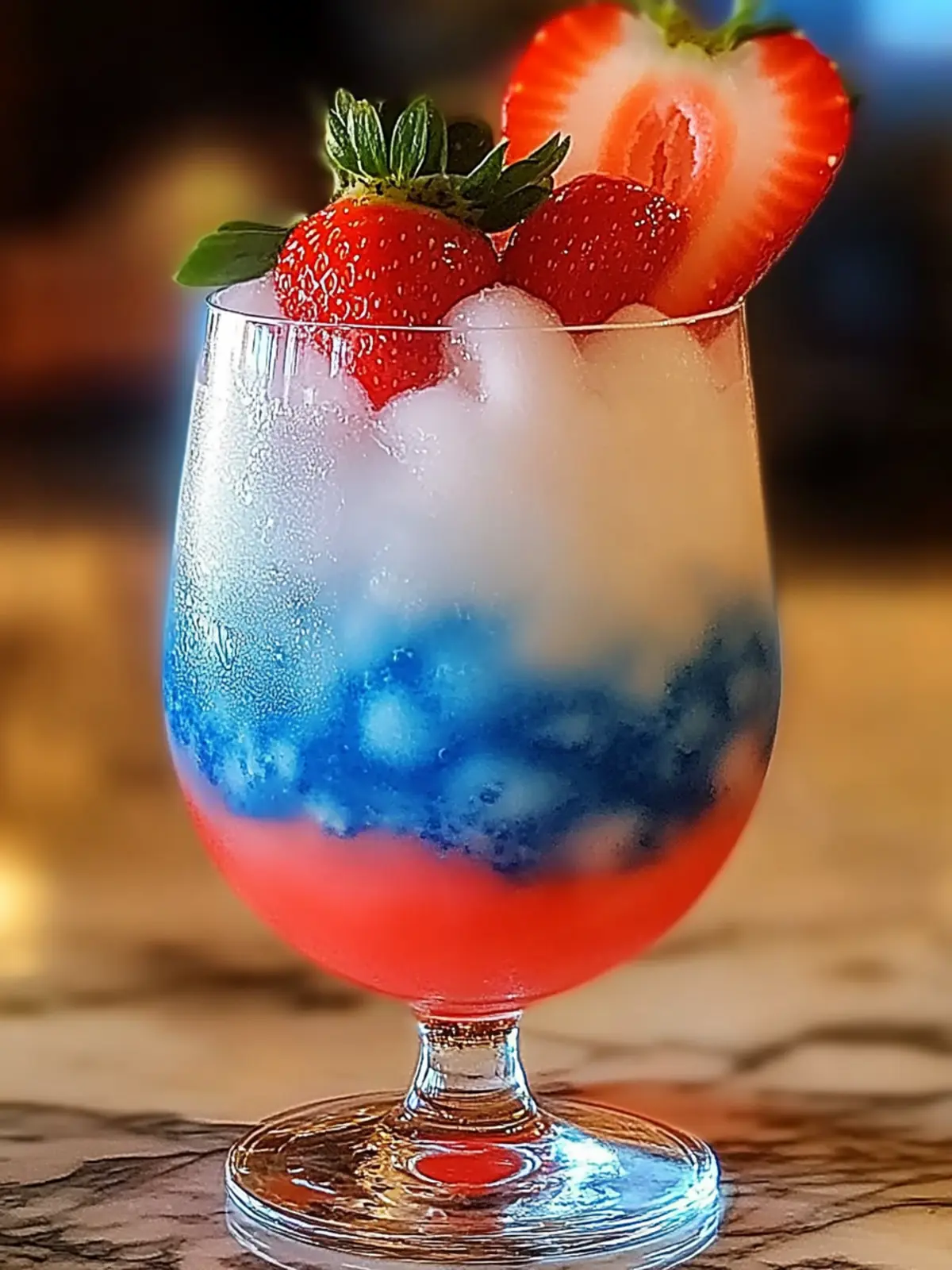 Patron Strawberry Blue Hawaiian Cocktail