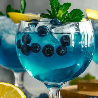 Winter Sapphire Punch Cocktail
