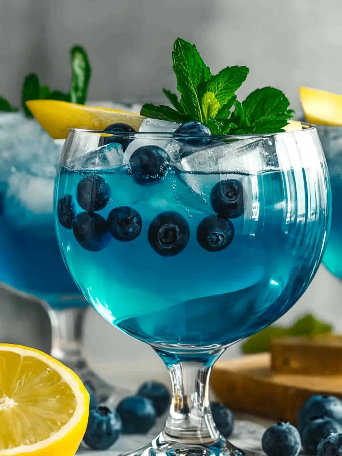 Winter Sapphire Punch Cocktail