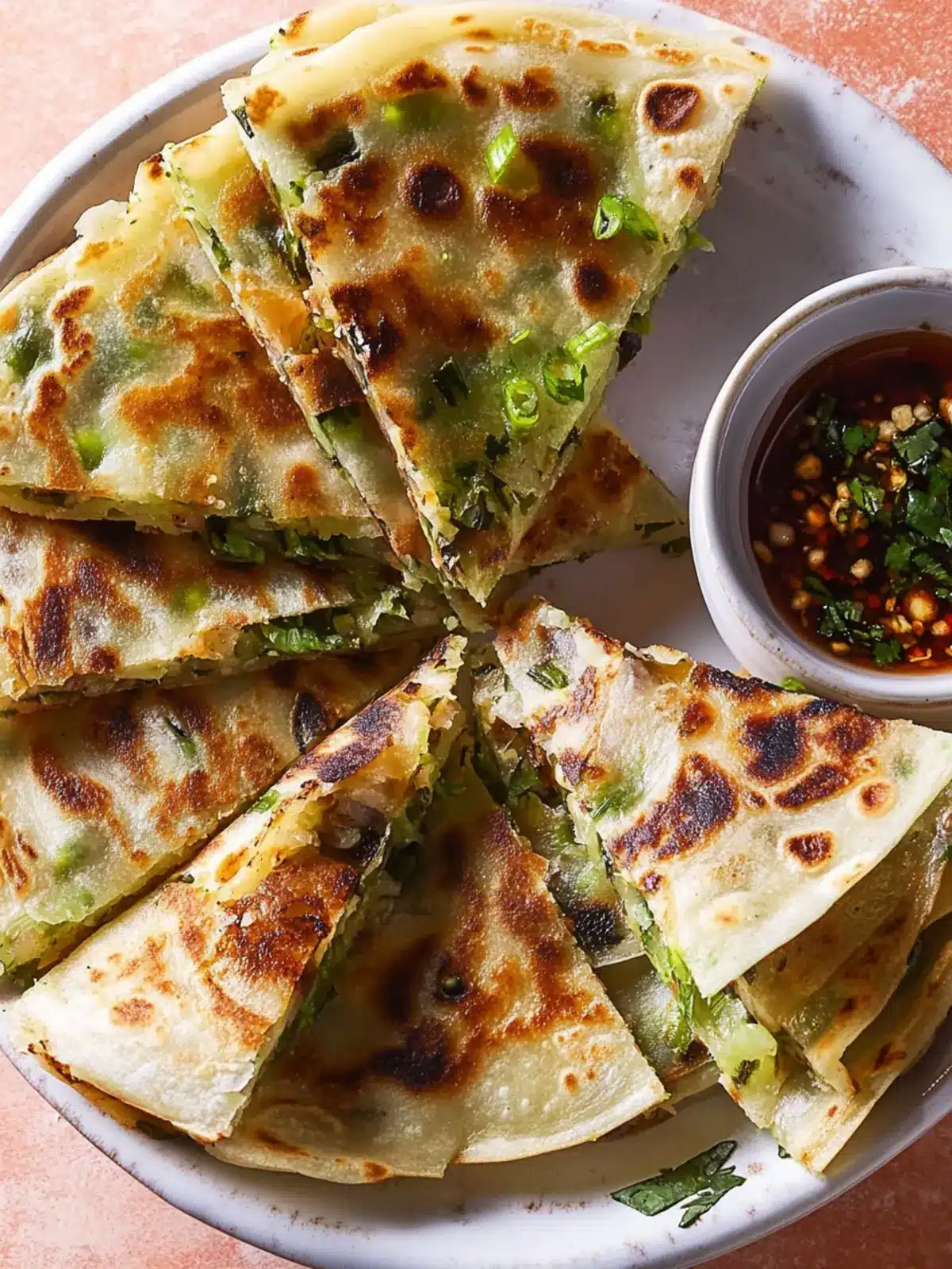 Irresistible Scallion Pancake Quesadilla with Cheesy Goodness 2 Scallion Pancake Quesadilla