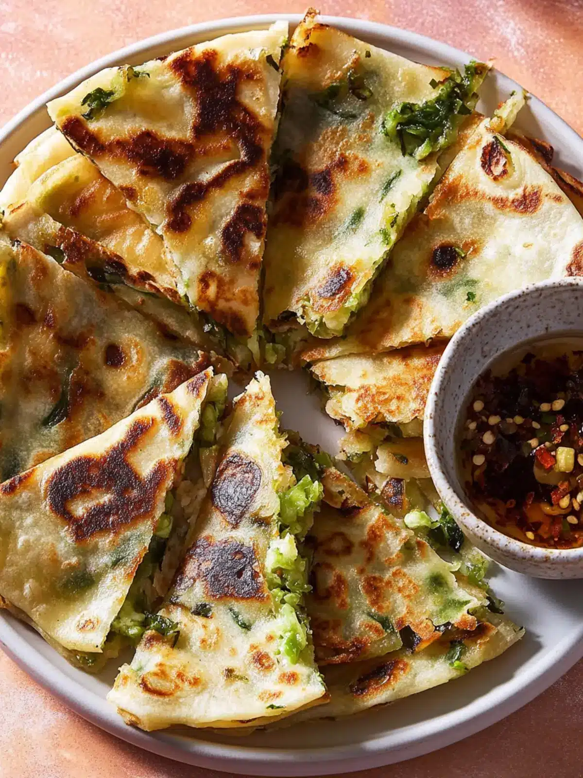Irresistible Scallion Pancake Quesadilla with Cheesy Goodness 4 Scallion Pancake Quesadilla
