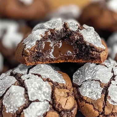 Chocolate Crinkle Blossom Cookies