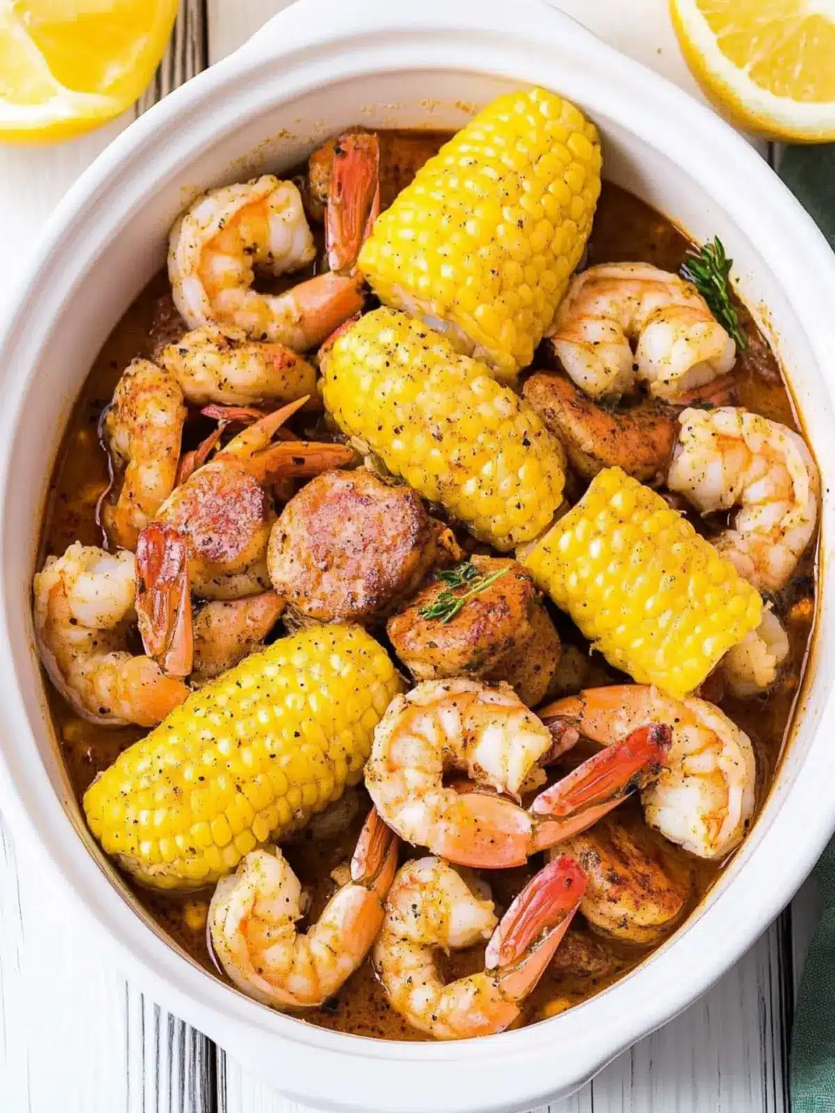 Easy Crock Pot Shrimp Boil