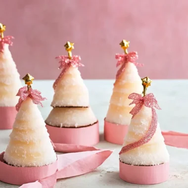 Coconut ice Christmas trees