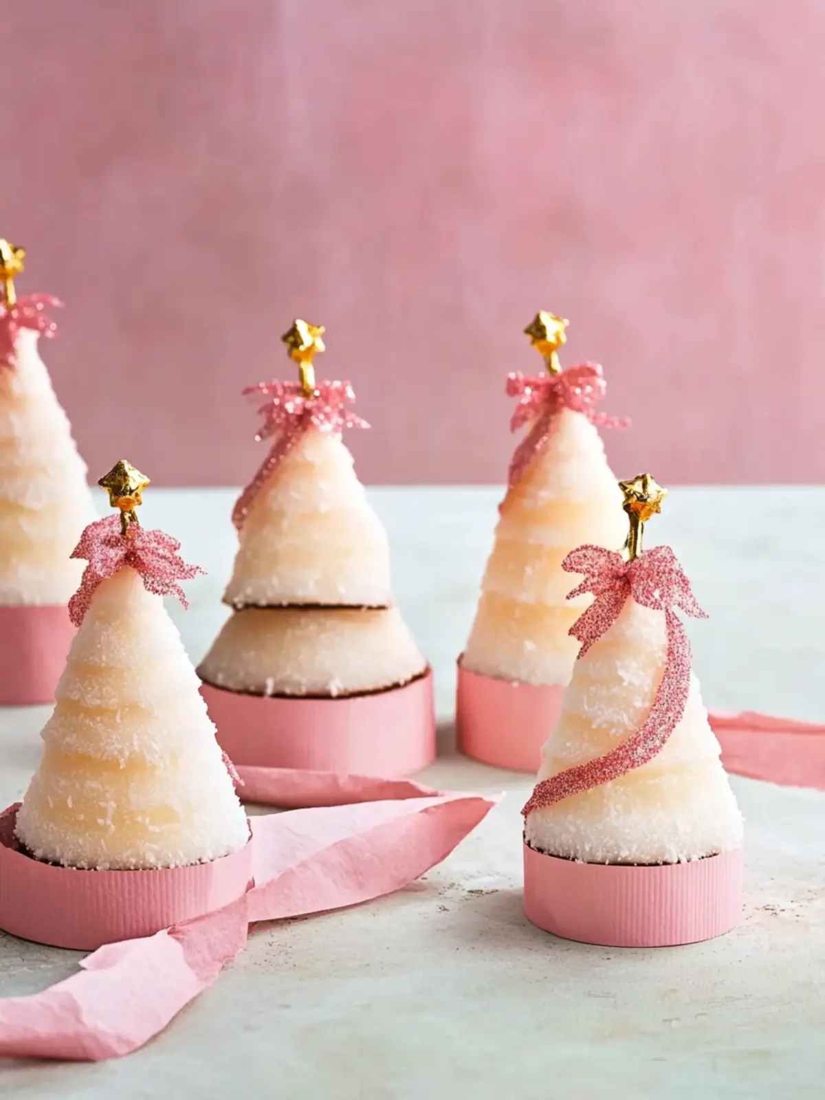 Coconut ice Christmas trees
