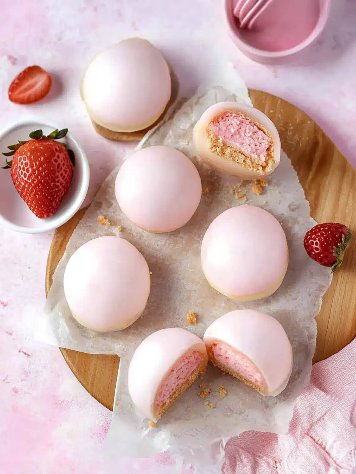 Strawberry Cheesecake Mochi