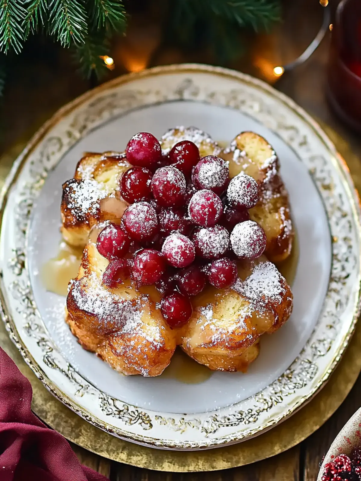 Eggnog Croissant French Toast Bake