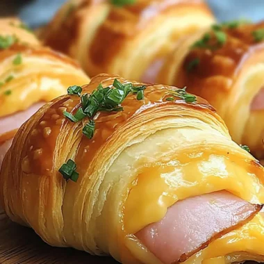 Ham And Cheddar Crescent Roll-Ups