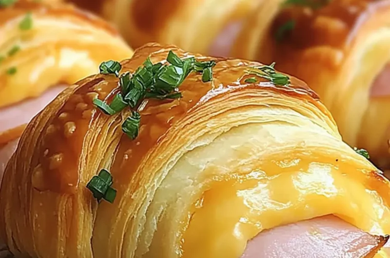 Ham And Cheddar Crescent Roll-Ups