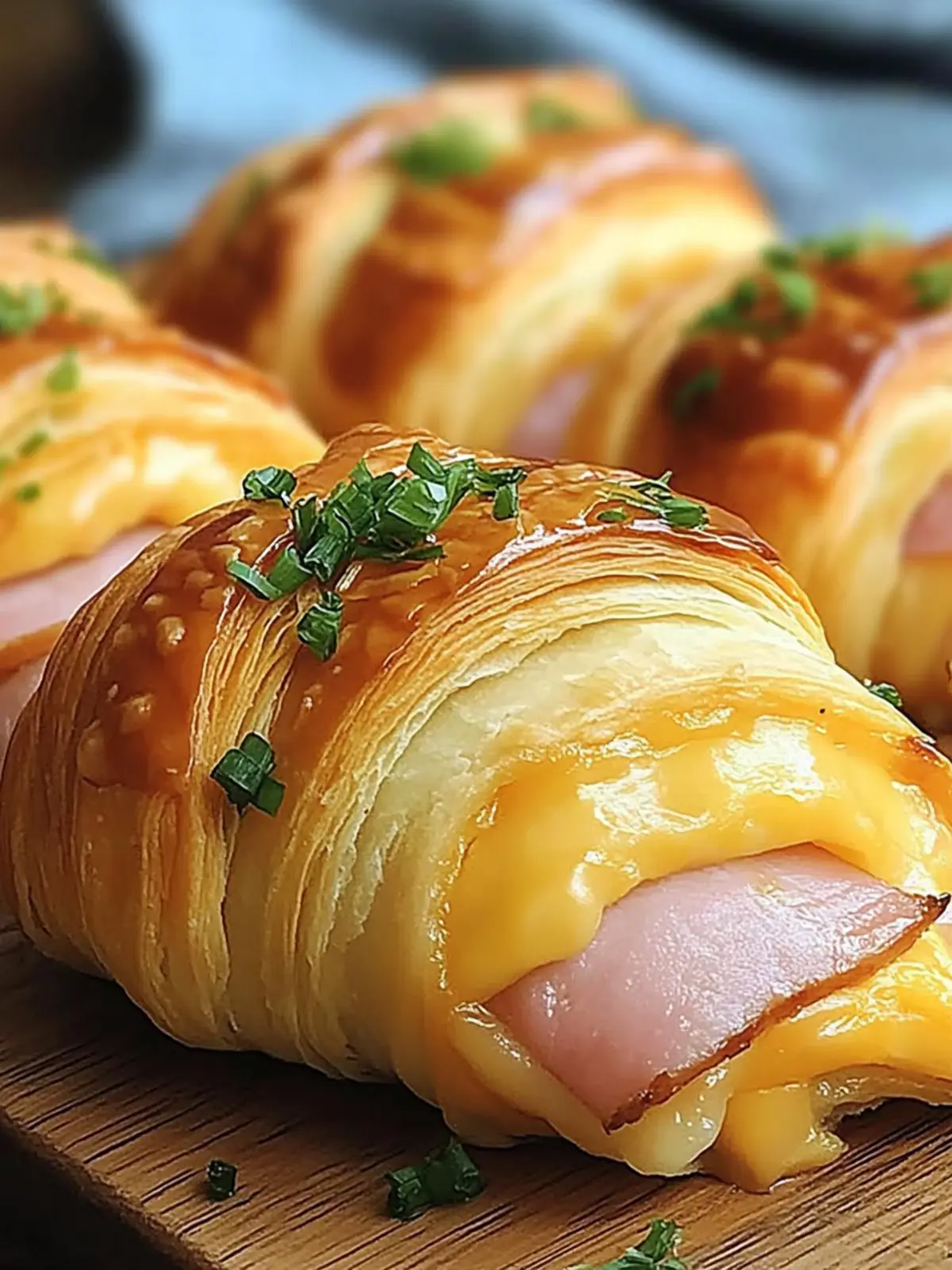 Ham And Cheddar Crescent Roll-Ups