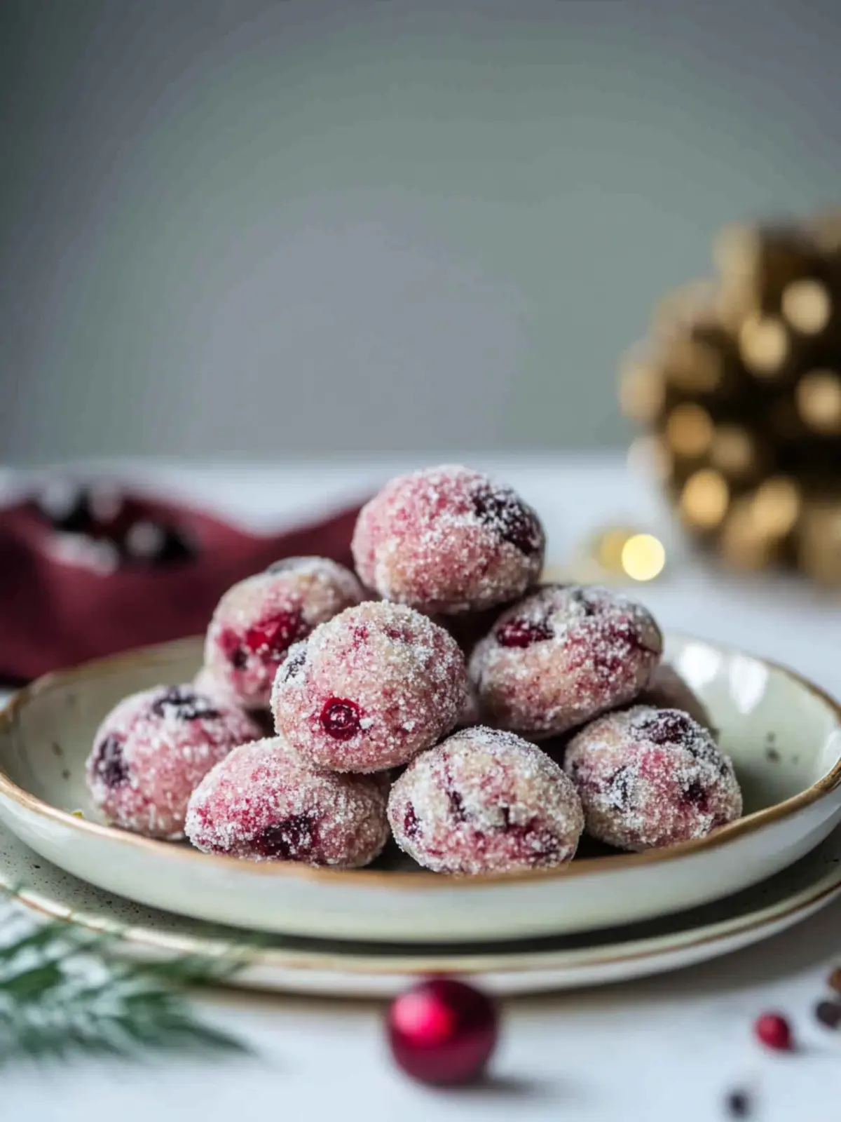 Sparkling Sugarplum Cranberry Cookies