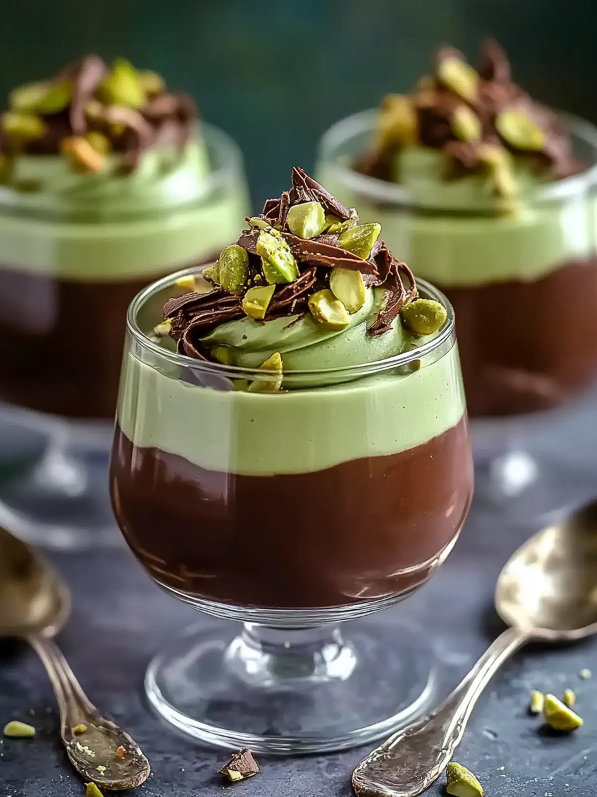 Pistachio Mousse with Rich Chocolate Ganache