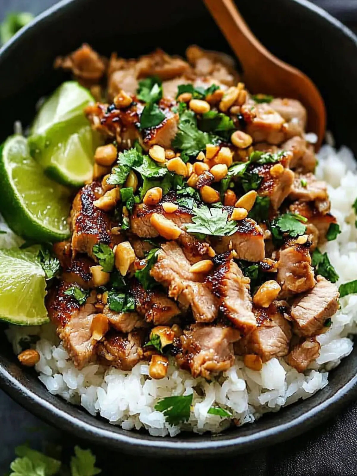 Ginger Lime Pork with Coconut Rice