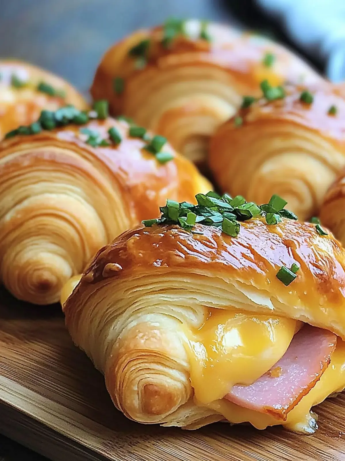 Ham And Cheddar Crescent Roll-Ups