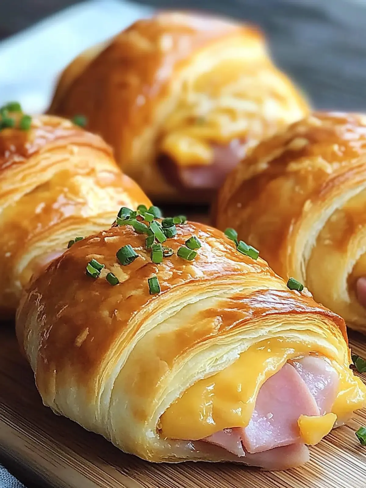Ham And Cheddar Crescent Roll-Ups